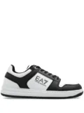 Ea7 Emporio Armani lace-up logo-print trainers - White