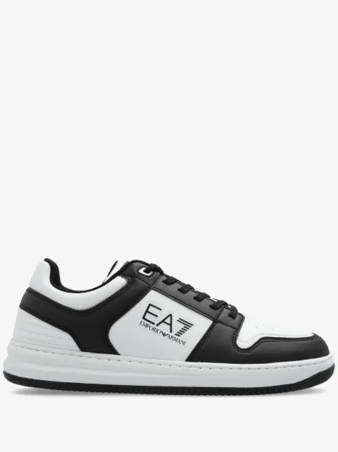 Ea7 Emporio Armani lace-up logo-print trainers 