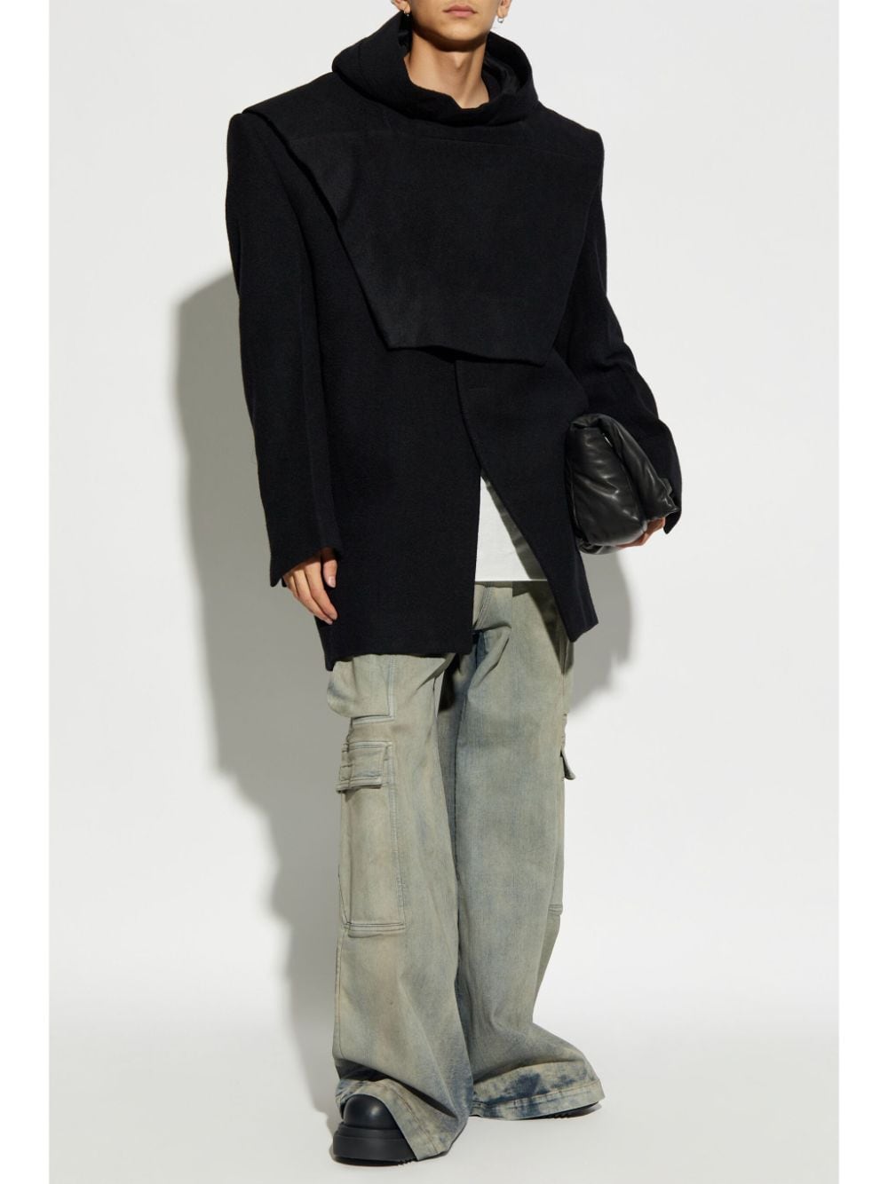 Rick Owens Hoodie met gespdetail - Zwart