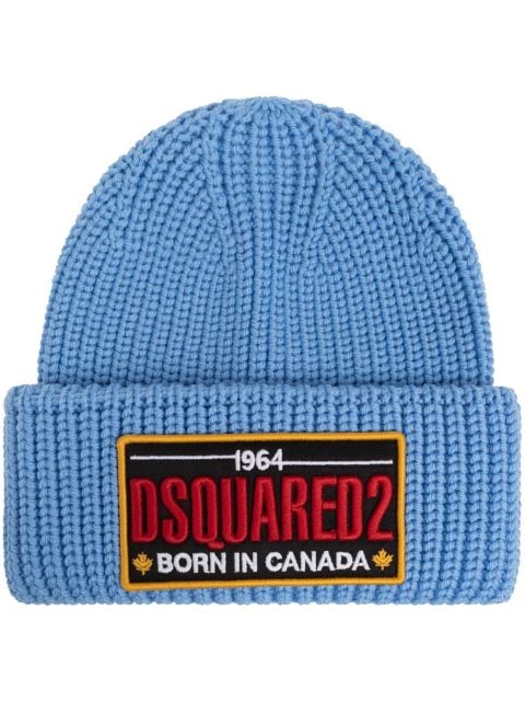 DSQUARED2 logo-patch beanie