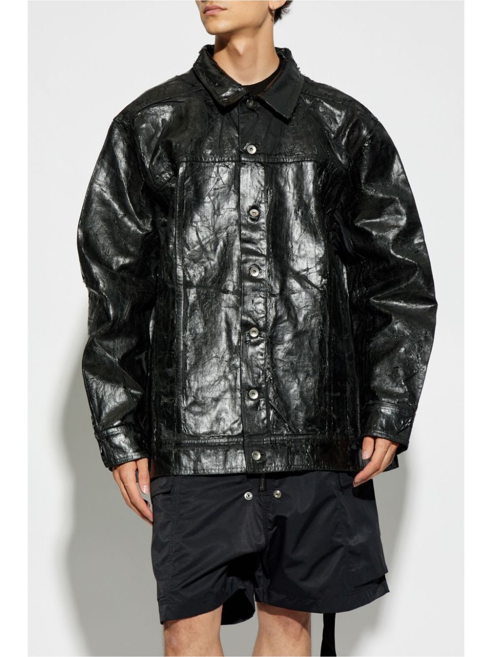 Shop Rick Owens Drkshdw Jumbo Worker Jacket In Schwarz