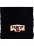 DSQUARED2 logo-patch scarf - Blue