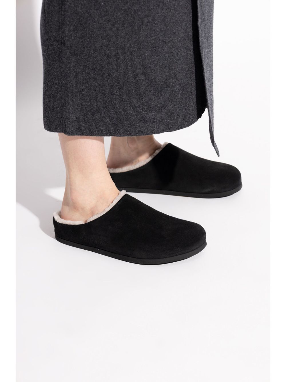 Common Projects shearling clogs Black