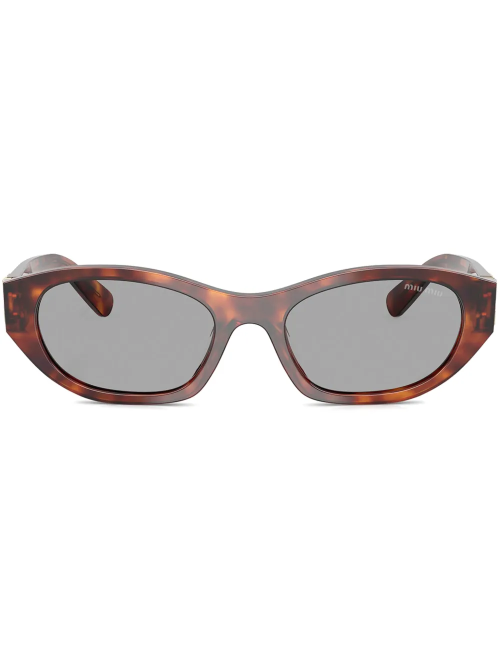 Miu Eyewear Zonnebril met schilpadschild design Bruin