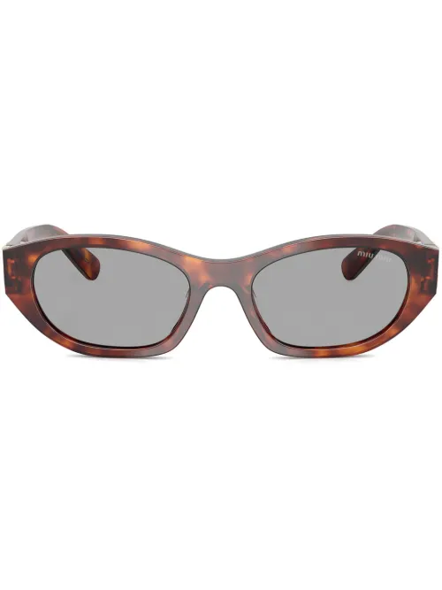 Lunettes de soleil à monture effet écaille de tortue - Miu Miu Eyewear - Modalova