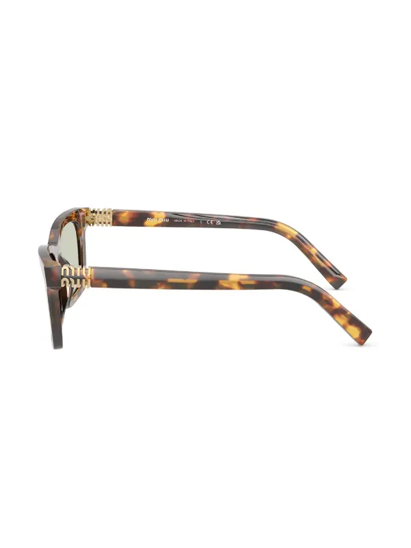 Miu Miu Eyewear スクエアフレーム サングラス | ブラウン | FARFETCH JP