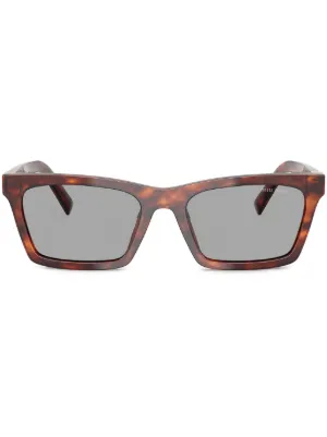 MIU MIU トータスシェル 薄紫レンズ サングラス Miu Miu Eyewear Regard トータスシェル サングラス | ブラウン