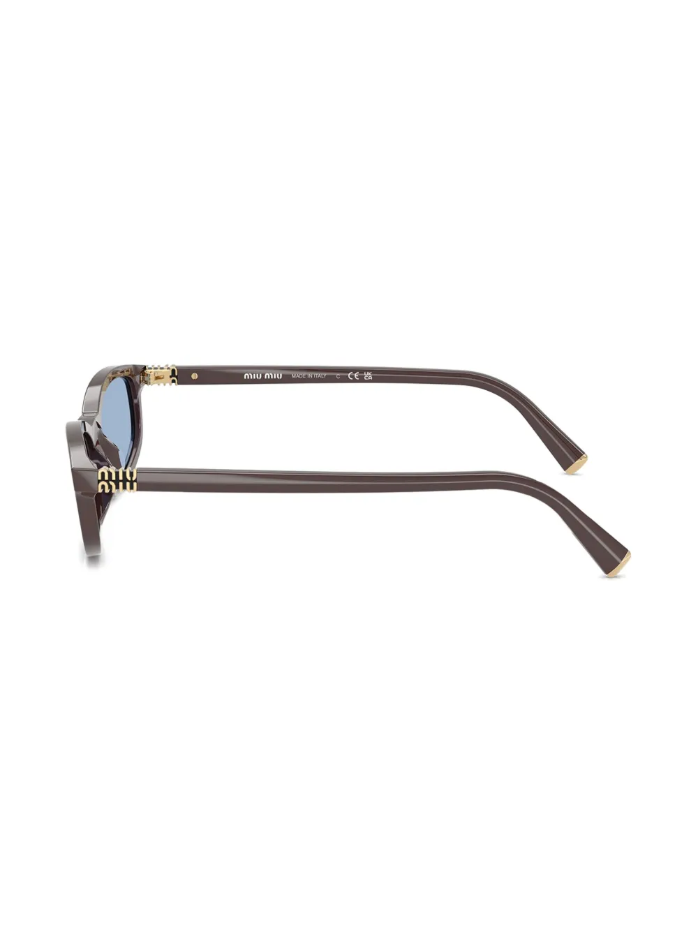 Miu Eyewear Zonnebril met geometrisch montuur Bruin