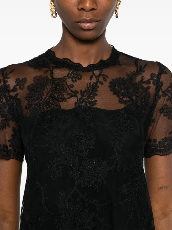 Ermanno Scervino フローラルレース トップ