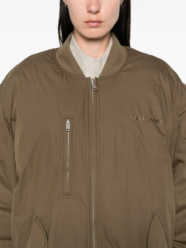 MARANT ÉTOILE Coleen Bomber Jacket | Green | FARFETCH UK