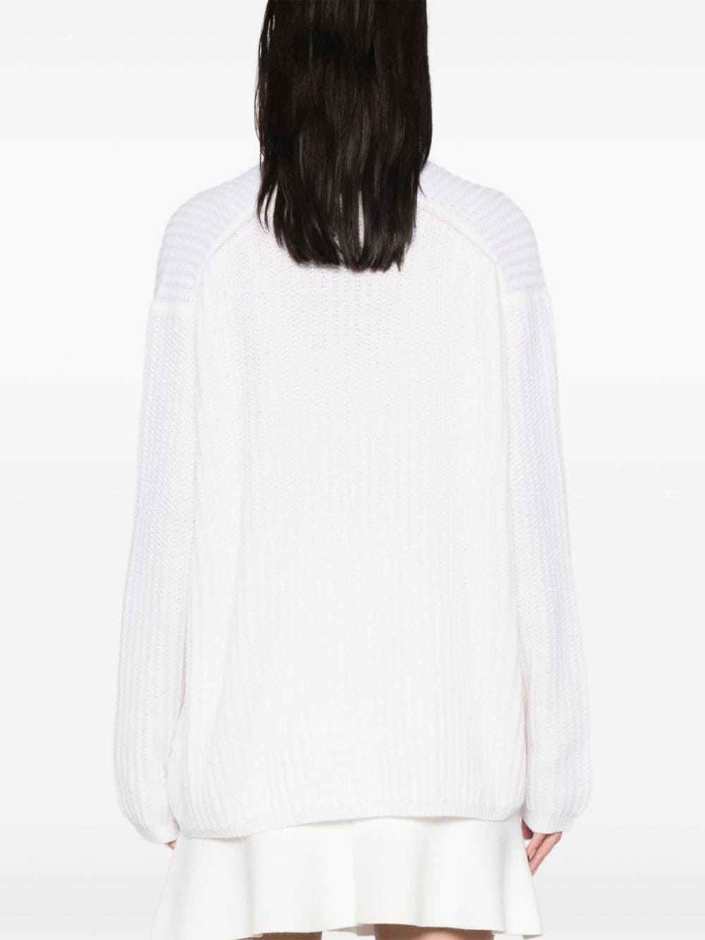 Shop Allude Cashmere Sweater In White