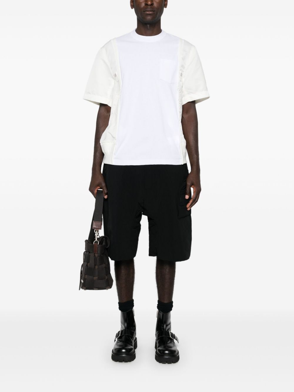 Thom Krom Gewatteerdee bermuda shorts - Zwart