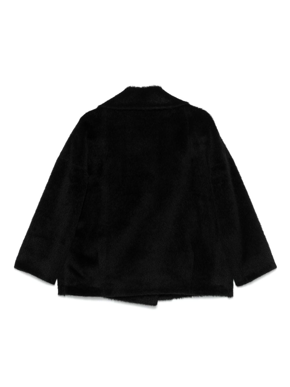 Shop Cinzia Rocca Faux-fur Jacket In Black