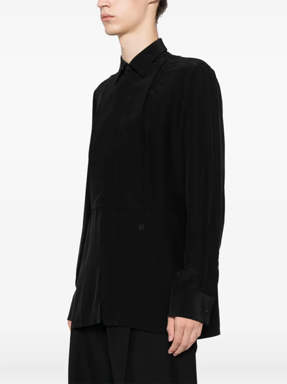 Givenchy Plastron zijden blouse Zwart