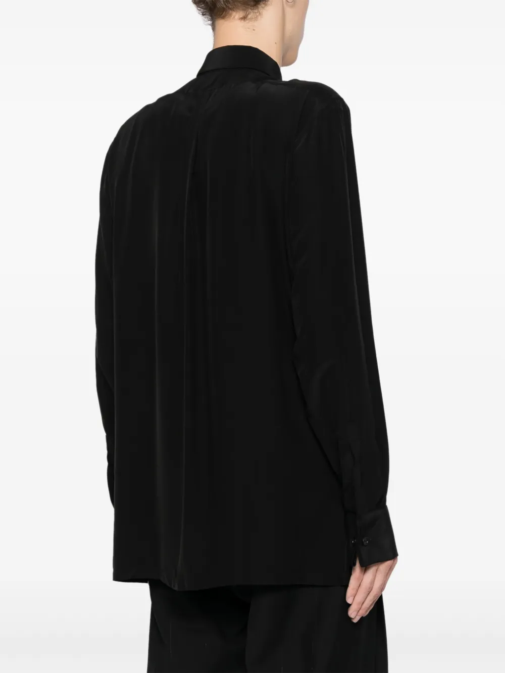 Givenchy Plastron zijden blouse Zwart