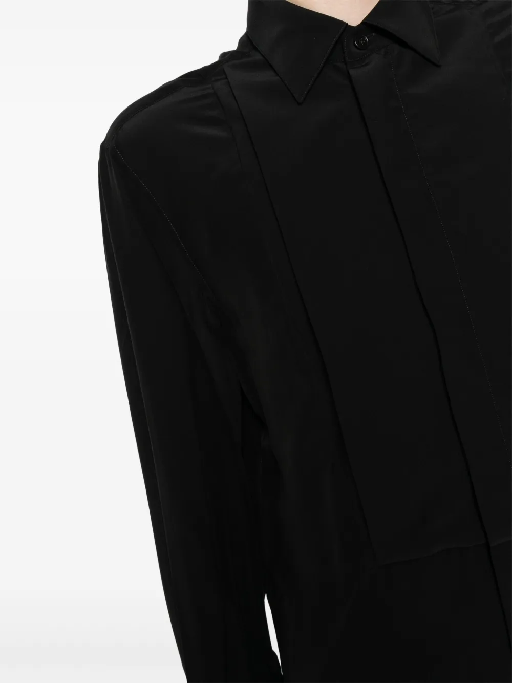 Givenchy Plastron zijden blouse Zwart