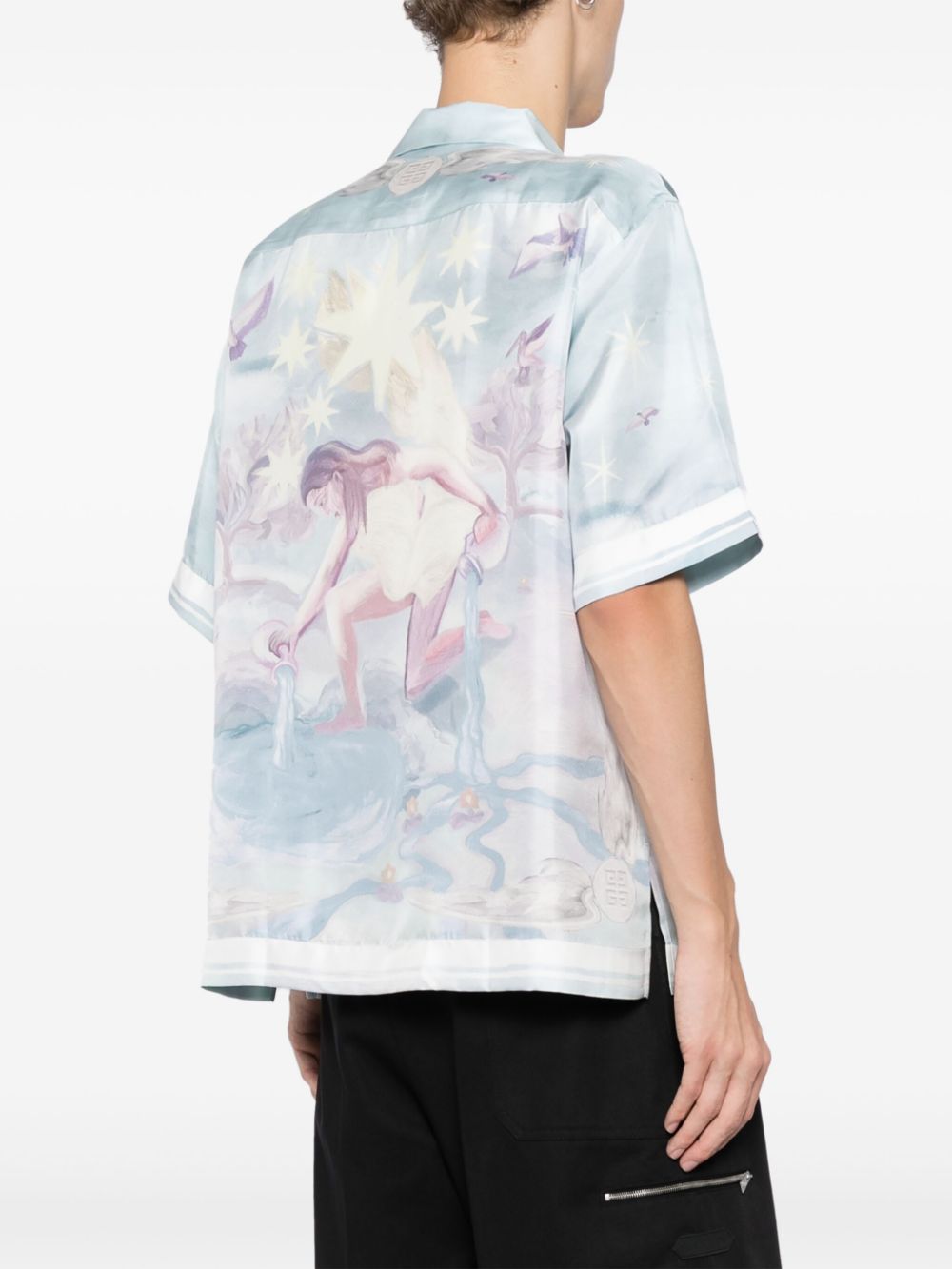 Givenchy boxy fit printed silk shirt Men