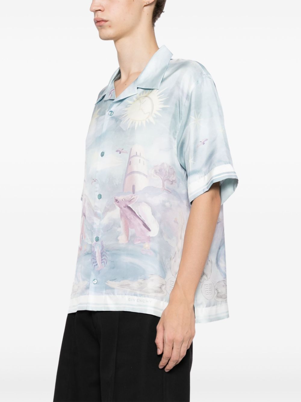 Givenchy boxy fit printed silk shirt Men