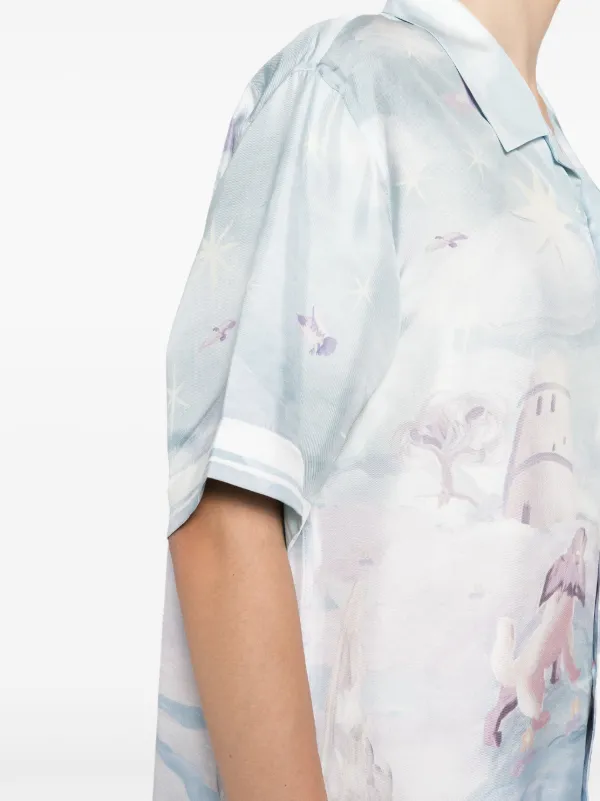 Givenchy プリント シルクシャツ | ブルー | FARFETCH JP