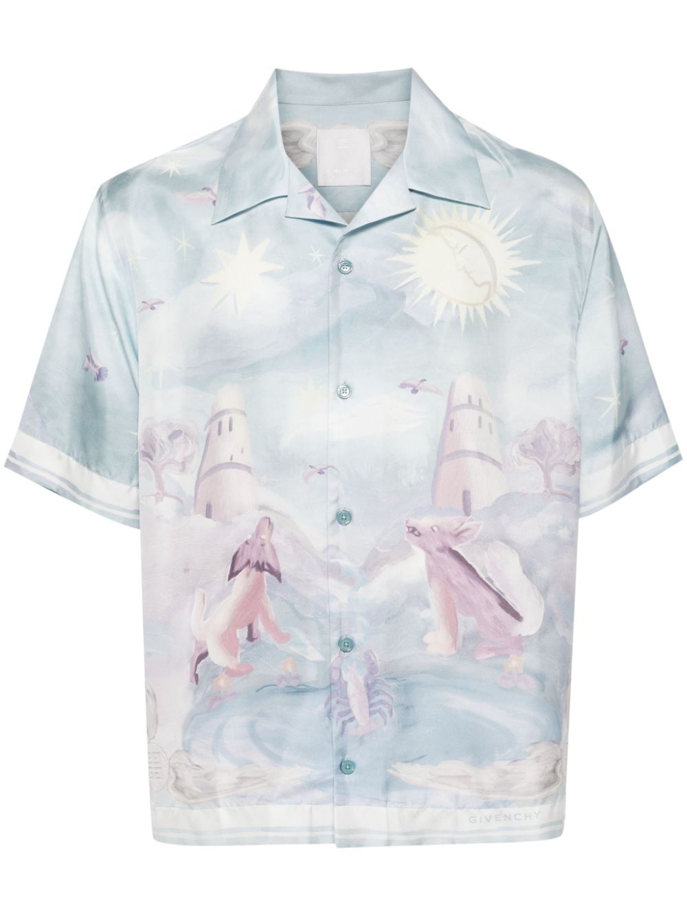 Givenchy boxy fit printed silk shirt Men