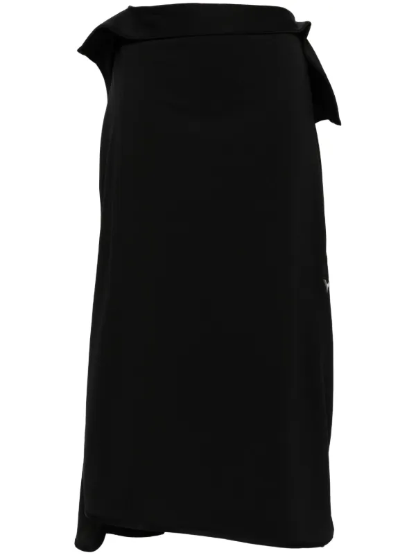 Y-3 Track Midi Skirt | Black | FARFETCH