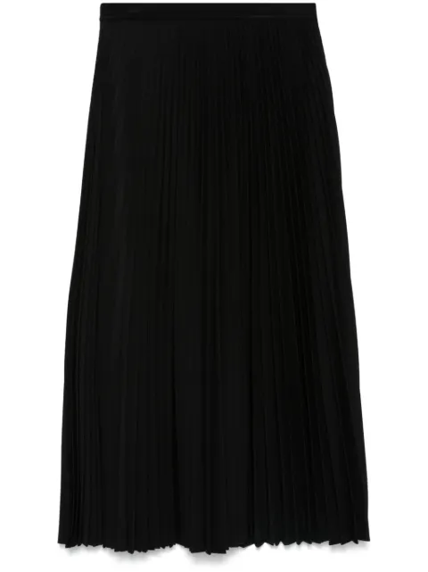 Theory pleated poplin midi skirt