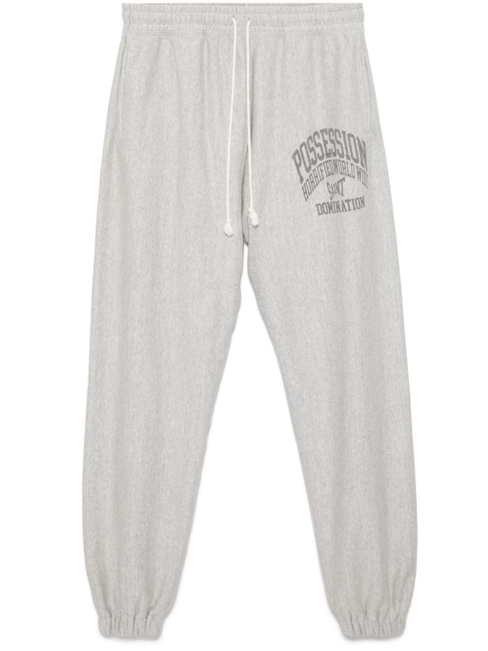 SAINT MXXXXXX slogan-printed track pants - Grey