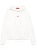 424 logo-embroidered hoodie - White