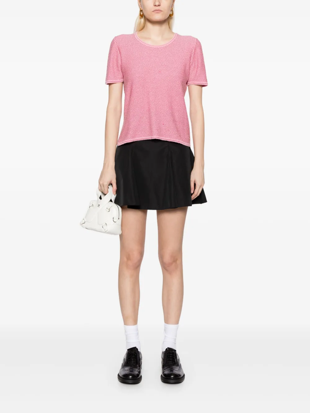 CHANEL Pre-Owned 2000s gebreide top met korte mouwen - Roze