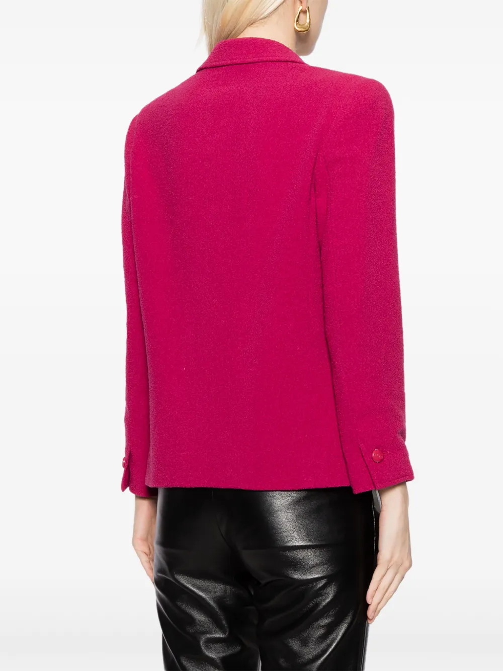 Pre-owned Chanel 1998 Cc Mark Buttons Jacket In Pink