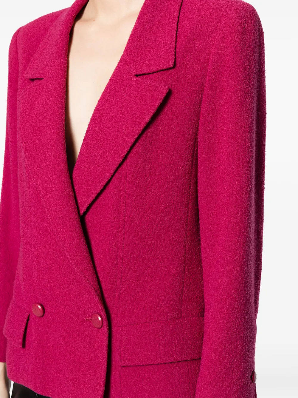 Pre-owned Chanel 1998 Cc Mark Buttons Jacket In Pink