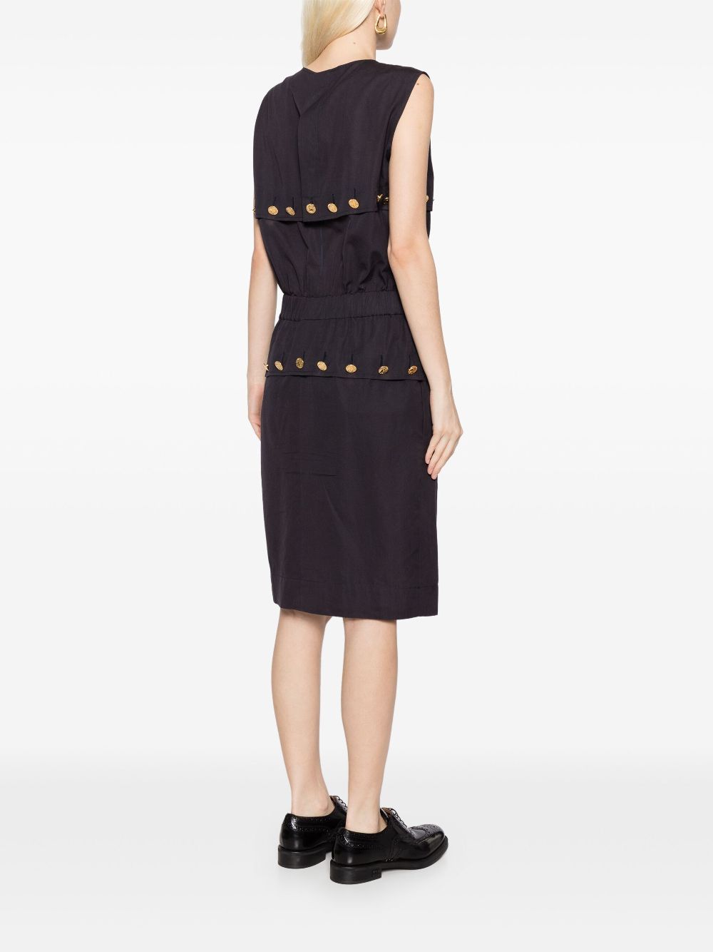 CHANEL 1990s CC-buttons cotton dress Women