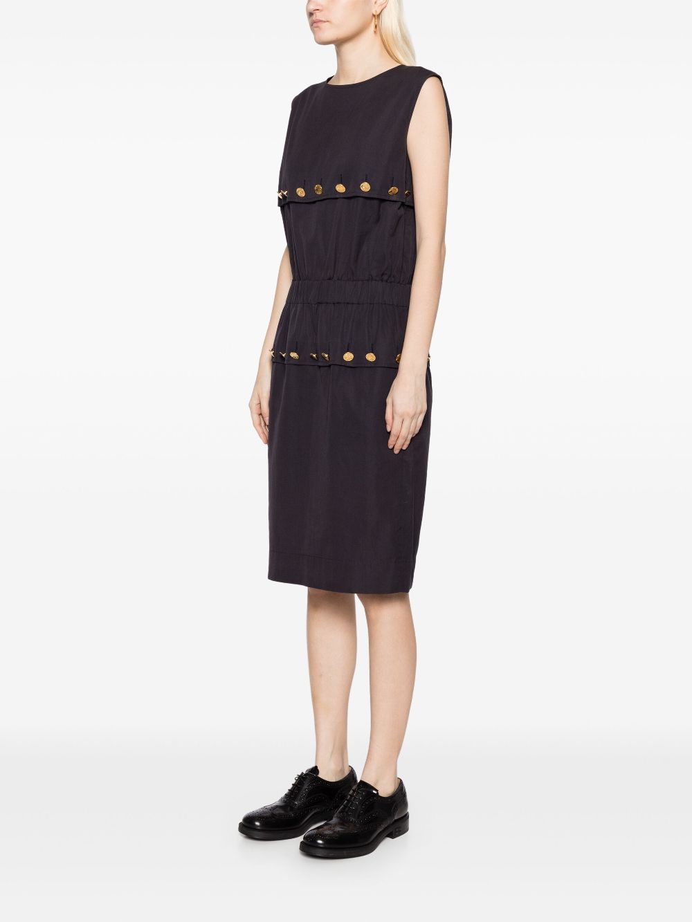 CHANEL 1990s CC-buttons cotton dress Women