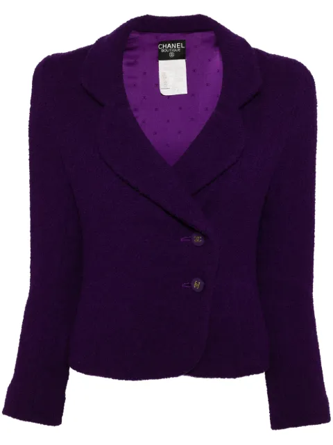 CHANEL Pre-Owned 1994 CC Mark buttons tweed blazer