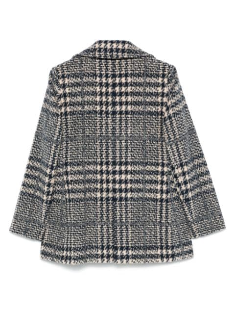 houndstooth-pattern coat