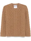 Moschino cable-knit sweater - Brown