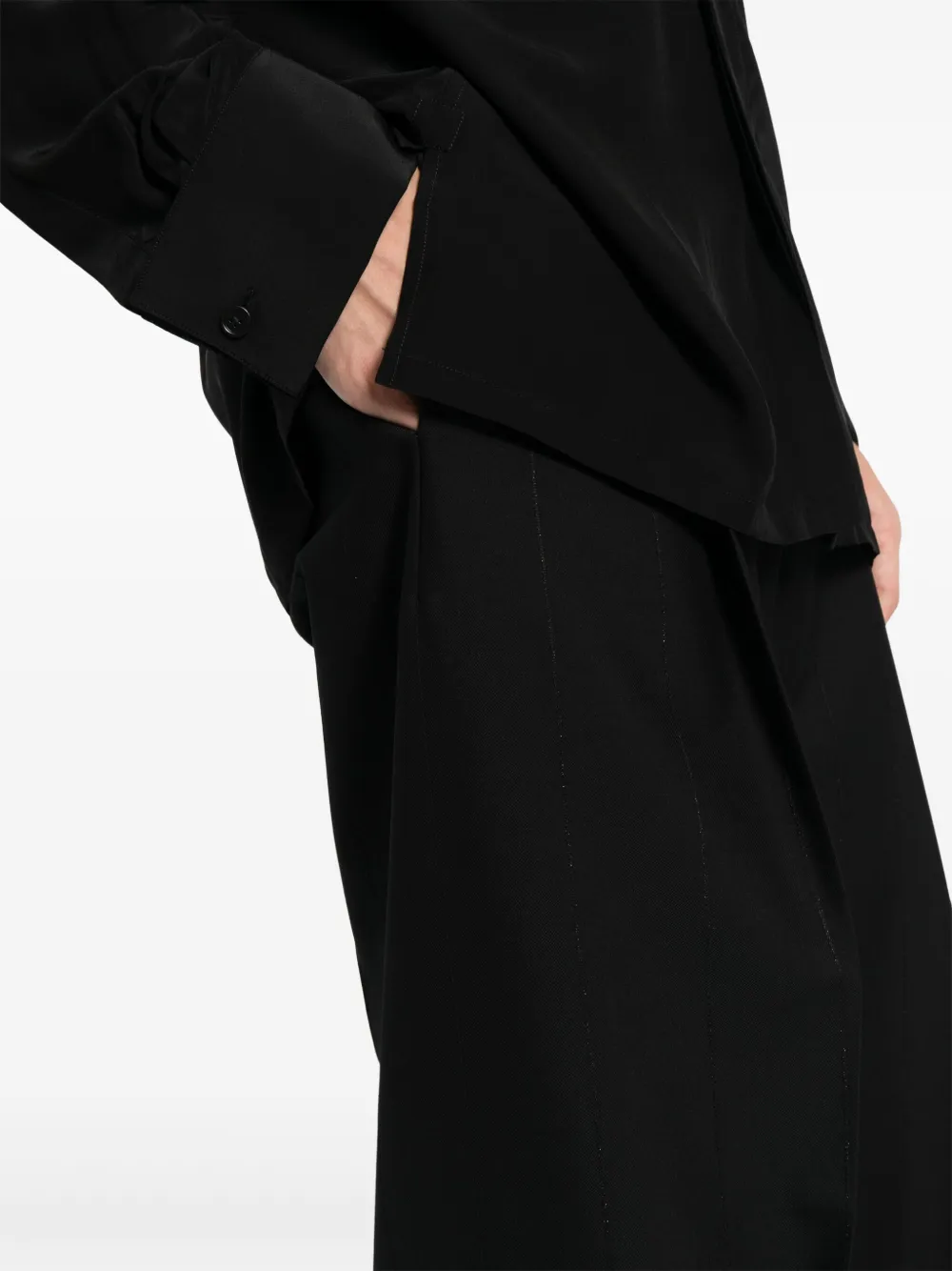 Givenchy Gestreepte lurex pantalon Zwart