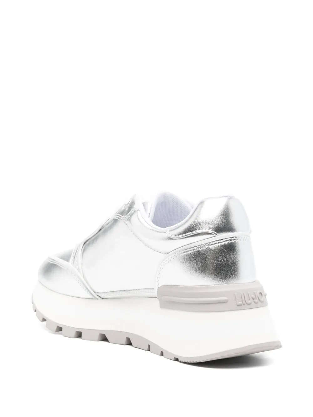 LIU JO logo-patch sneakers Silver