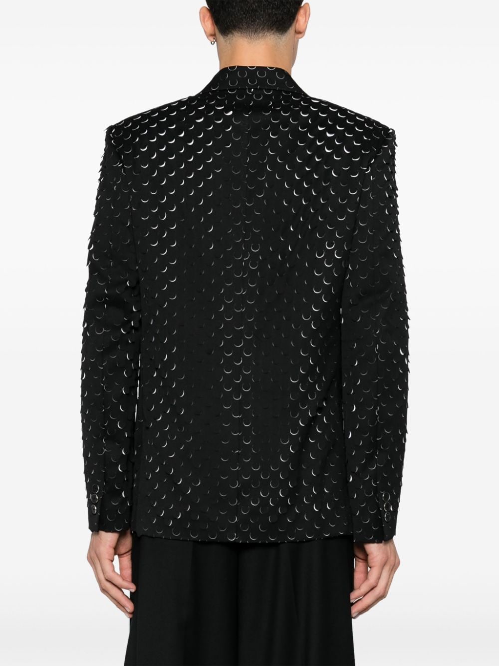 Shop Helmut Lang Hole-punched Blazer In Black