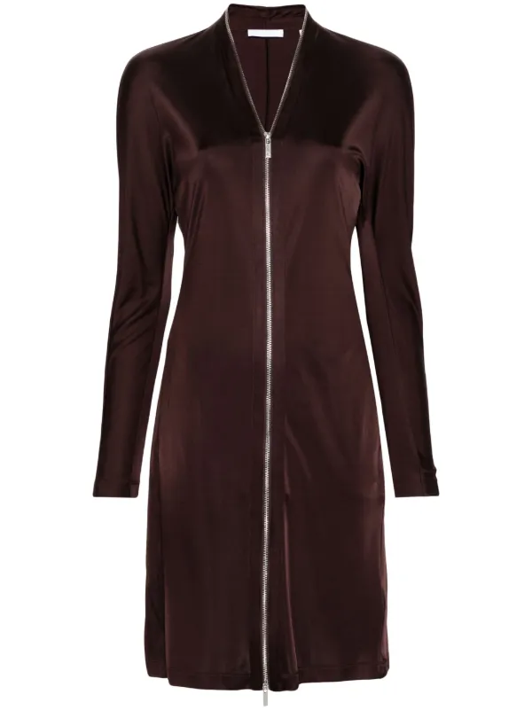 Helmut Lang Infinity Zip Dress Purple FARFETCH RO