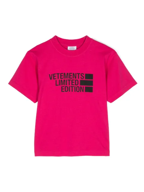 Vetements Kids 로고 프린트 티셔츠