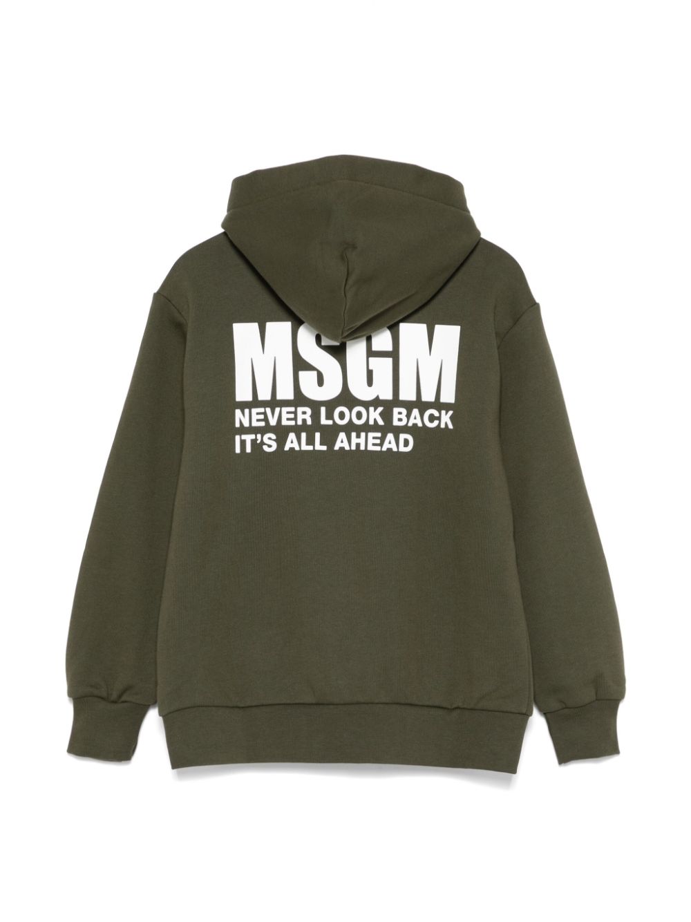 MSGM Kids Hoodie met logoprint - Groen