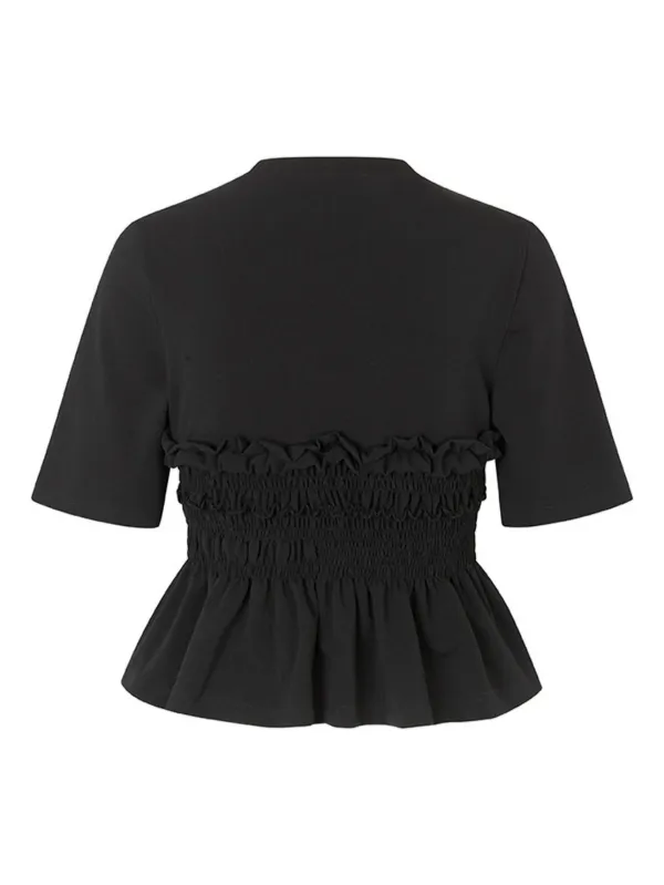 【CECILIE BAHNSEN】フリルTシャツ CECILIE BAHNSEN セシリーバンセンフリルペプラムTシャツAce Top