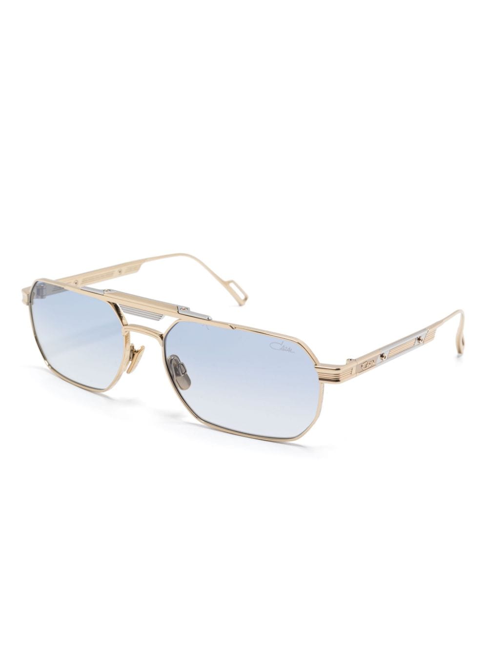 Shop Cazal 7573 Sunglasses In 金色