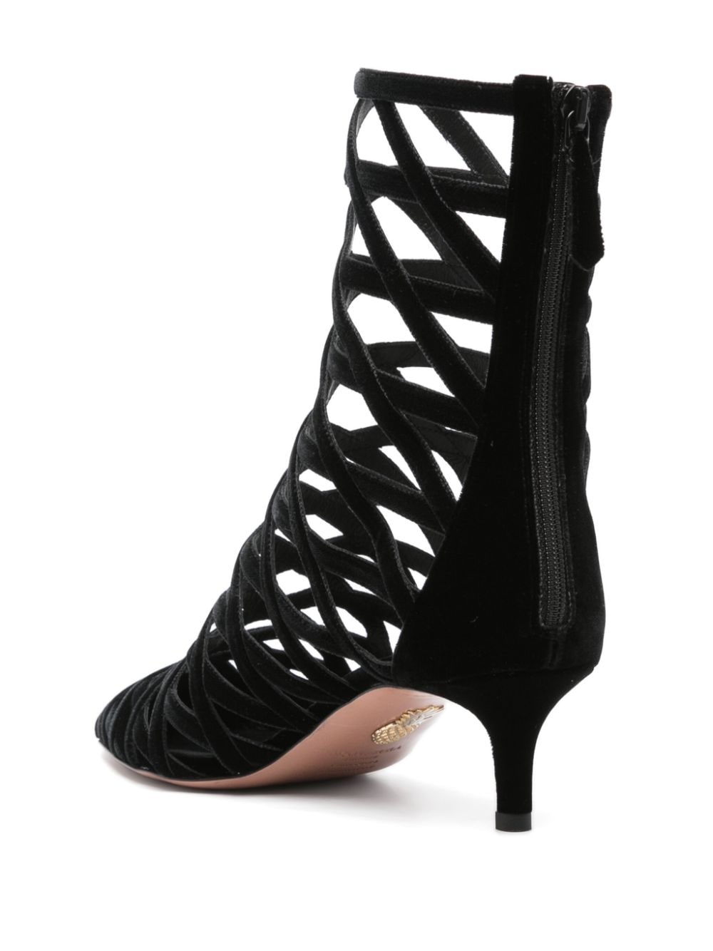 Shop Aquazzura 50mm Romance Boots In Black