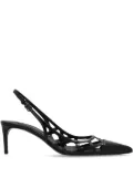 Dolce & Gabbana 75mm slingback leather pumps - Black
