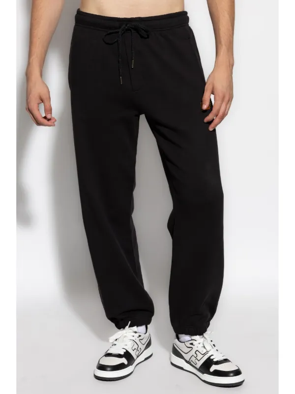 Versace Jeans Couture Cotton Track Pants | Black | FARFETCH JO