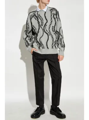 【関税&送料込】Versace Jeans Couture Sweatshirt With Baroqu Versace Jeans Couture Sweatshirts & Knitwear for Men - Shop