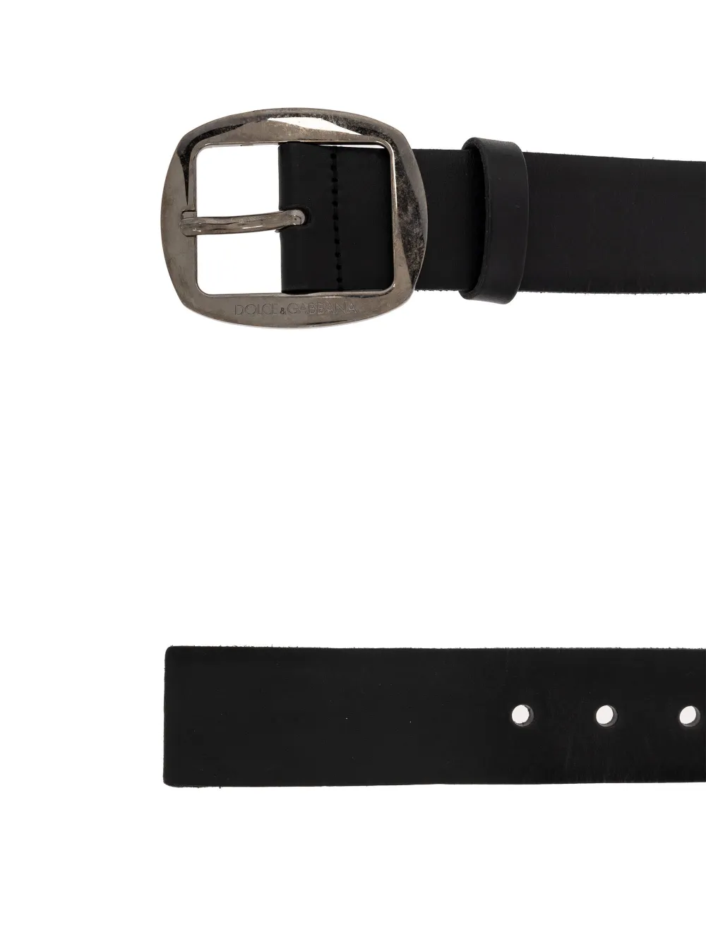 Dolce & Gabbana Leren riem Zwart