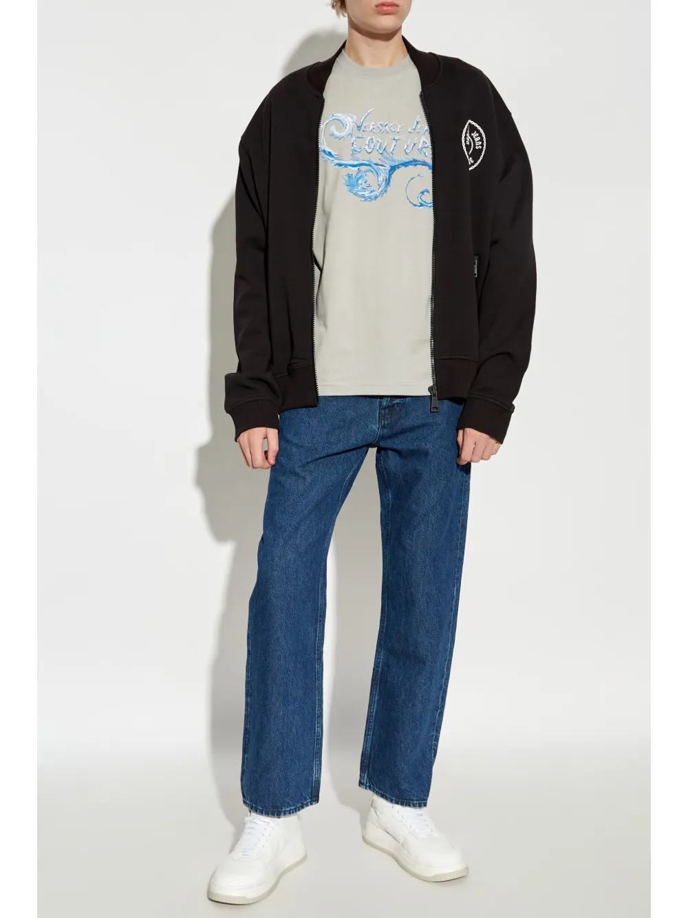 Versace Jeans Couture T-shirt met logo - Grijs